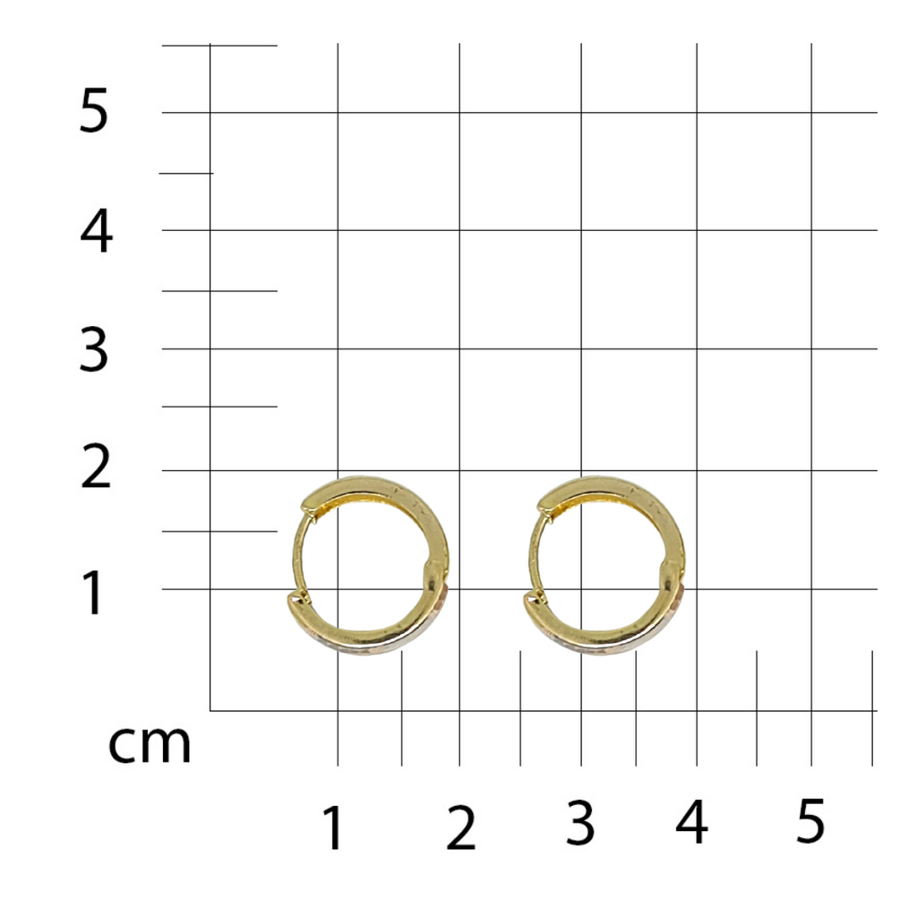 Grapas Oro Florentino Redondas Diamantadas 14k