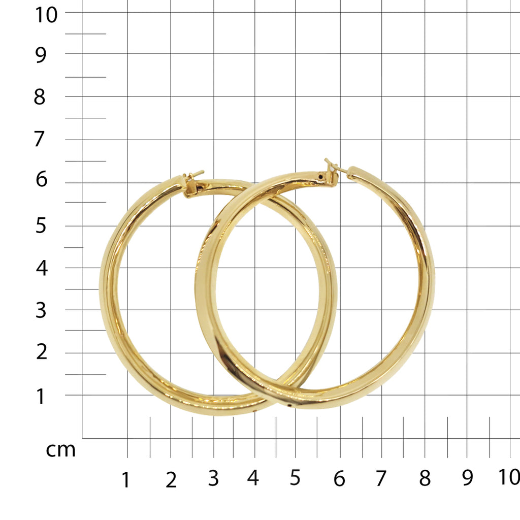 Arracadas Oro Amarillo Planas Especial 14k